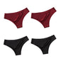 4PCS Seamless Brazilian Panties Cool Ice Silk Low Waist