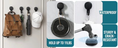 TAILI Heavy Duty Suction Cup Hooks 4pcs for Bathroom Kitchen