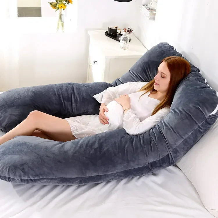 Full Body Pregnancy Pillow 130x70cm Polyester Fiber