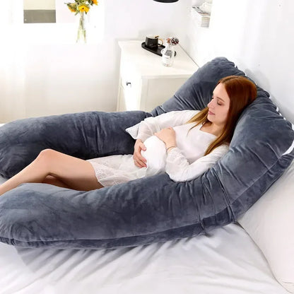 Full Body Pregnancy Pillow 130x70cm Polyester Fiber
