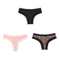 BZEL Women Lace Thong Panties Low-Waist G-String Leopard
