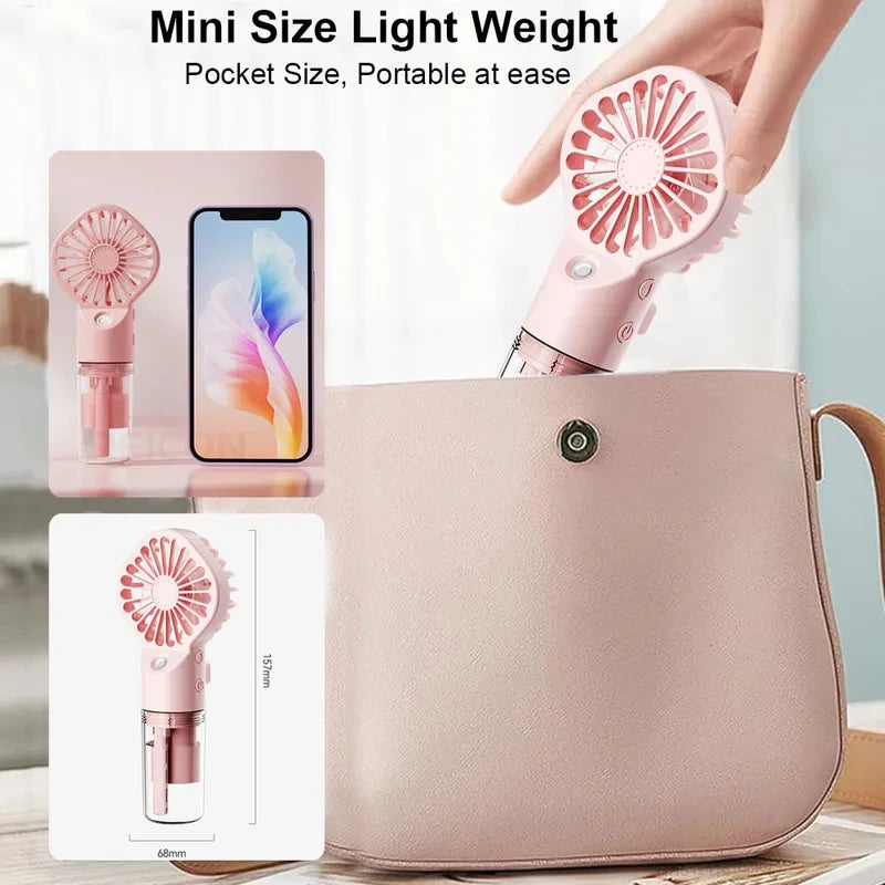 Portable Mini USB Rechargeable Humidifier Fan