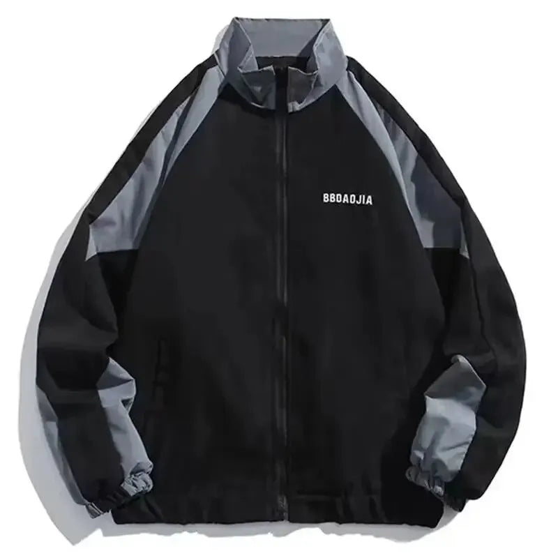 Men's Patchwork Color Block Varsity Jacket