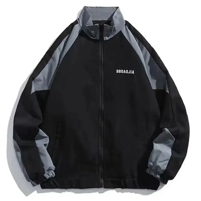 Men's Patchwork Color Block Varsity Jacket