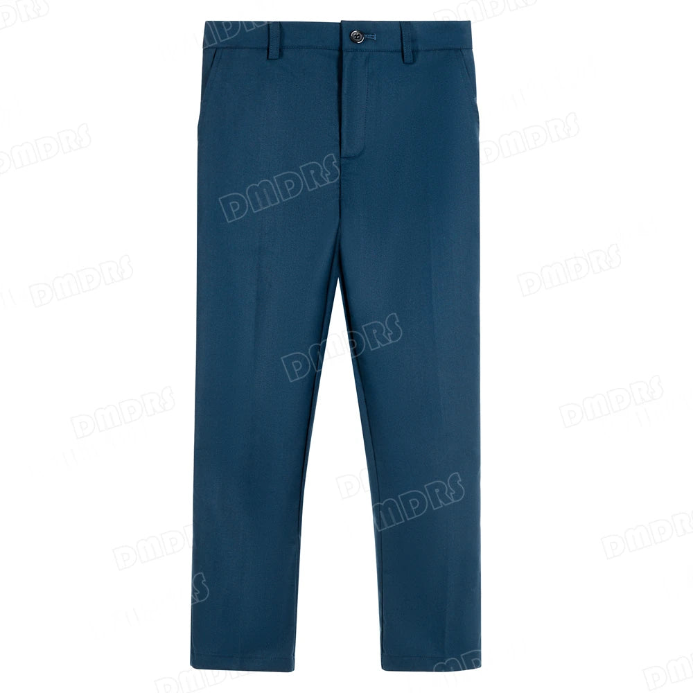 Luxury 4-Piece Suit Set for Boys, Slim Fit, Polyester
