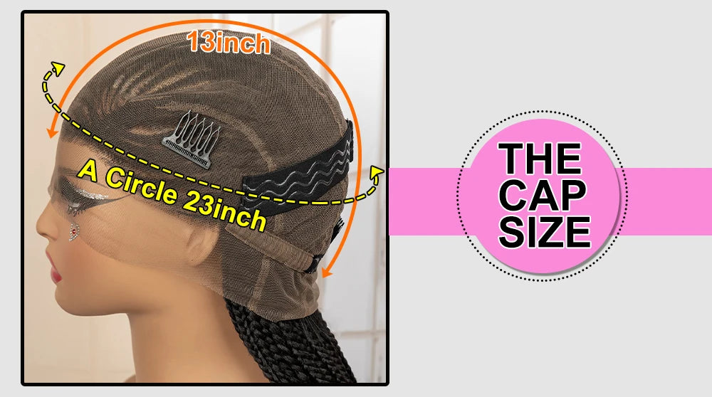 Synthetic Full Lace Cornrow Braided Wig for Black Women