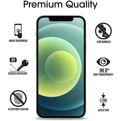 3Pcs Tempered Glass Screen Protector for iPhone