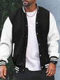 Men's Multi-Color Cotton Streetwear Baseball Jacket