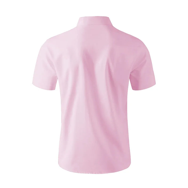 Men's Casual Short Sleeved Shirt Polyester Blend