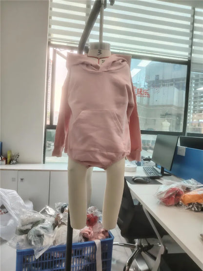 Baby Hooded Romper Long Sleeve Solid Color Bodysuit