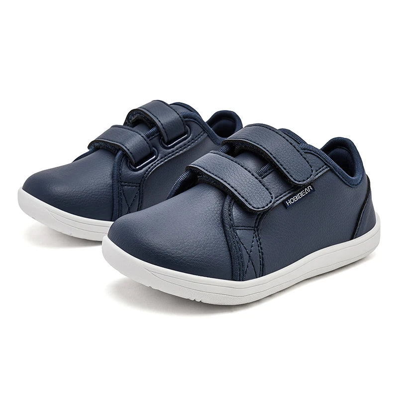 HOBIBEAR Kids Minimalist Sneakers Lightweight Hook Loop Shoes