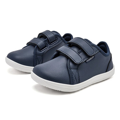 HOBIBEAR Kids Minimalist Sneakers Lightweight Hook Loop Shoes