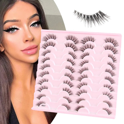 YSDO 5/10 Pairs Natural Soft Black Half Lashes