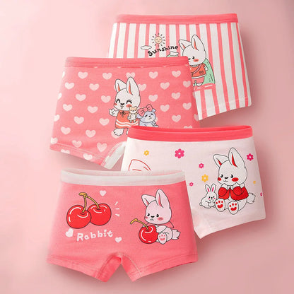 Summer Girl Cartoon Cotton Boyshorts Underwear Set