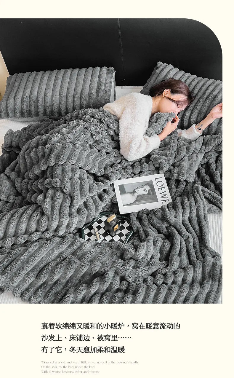 Solid Color Coral Fleece Blanket 100% Polyester