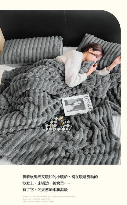 Solid Color Coral Fleece Blanket 100% Polyester