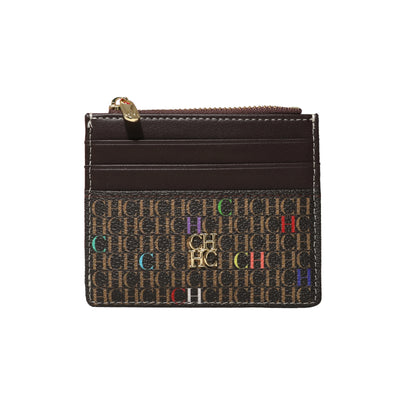 CH Women's Zipper Wallet with Letter Decoration