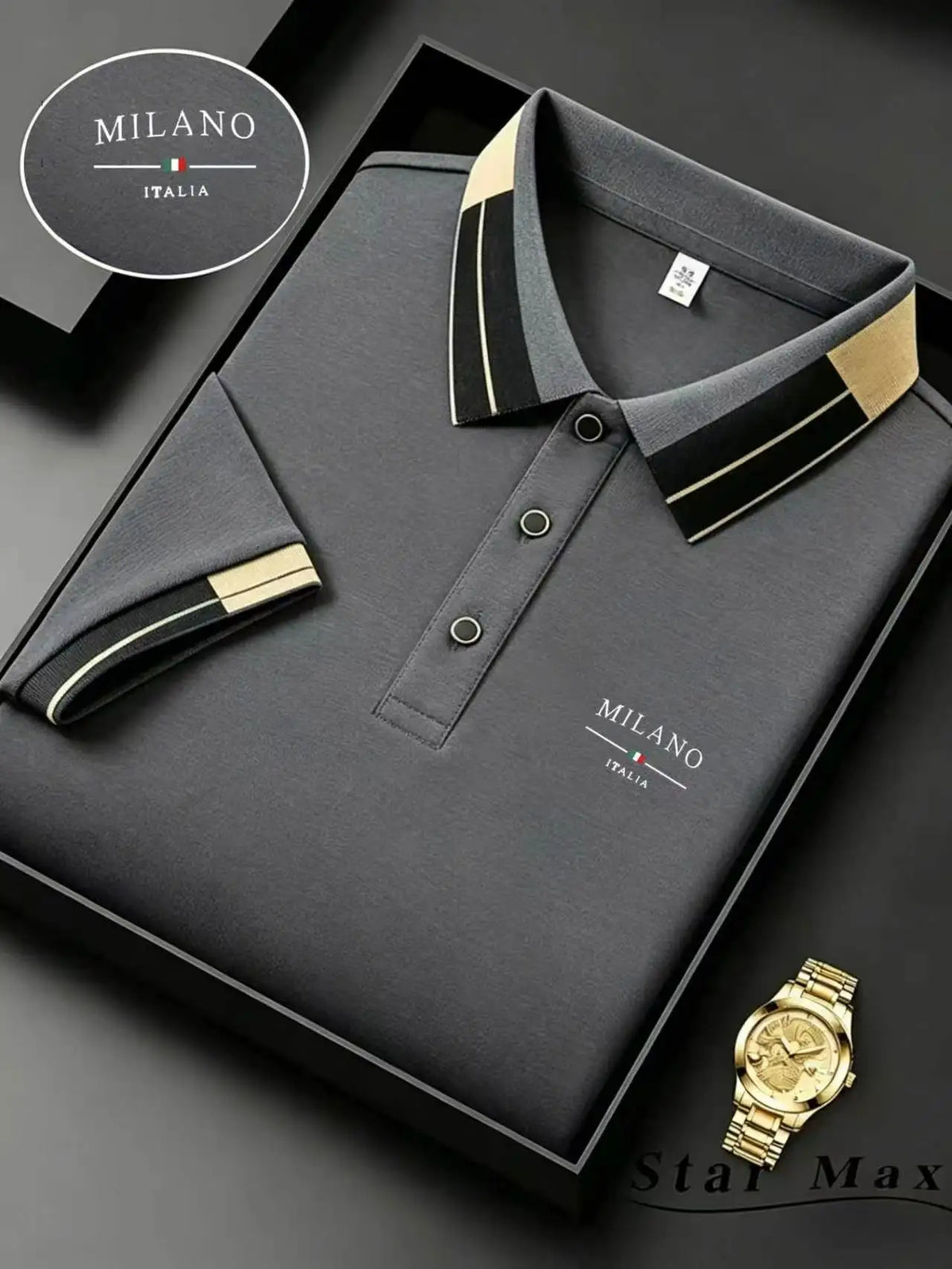 Men's Summer Casual Polo Shirt with Horse Embroidery