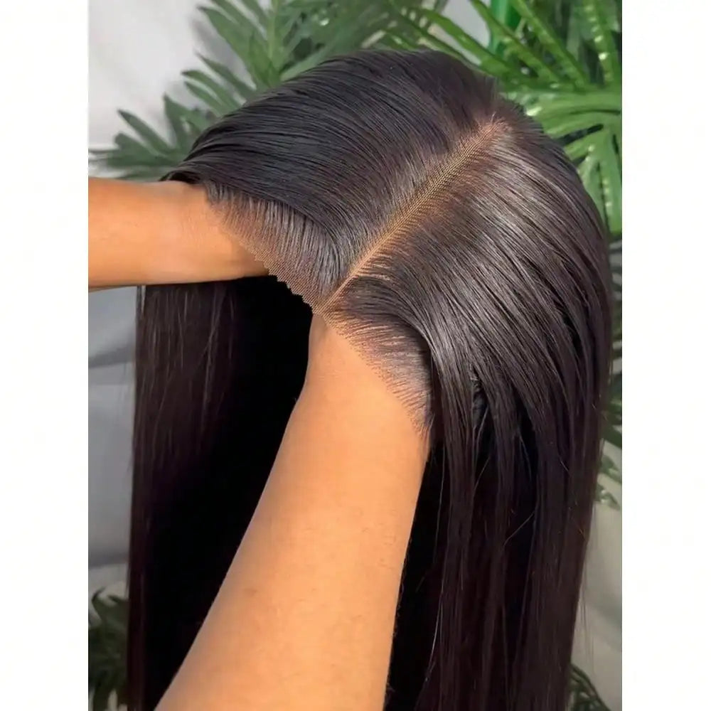 Glueless Straight Human Hair Wig 250% Density Natural Color