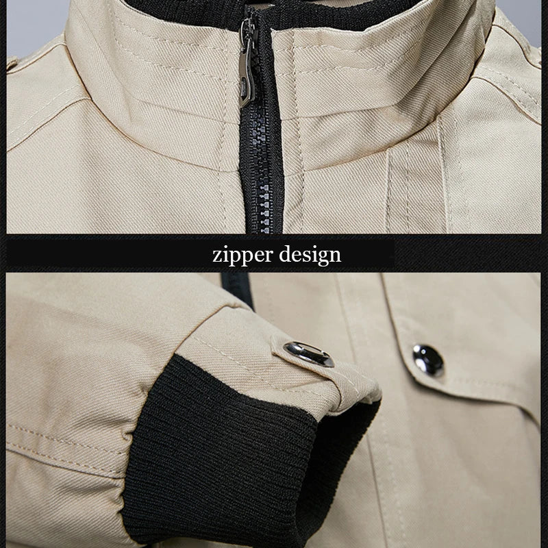 Men's Casual Cotton Windbreaker Jacket