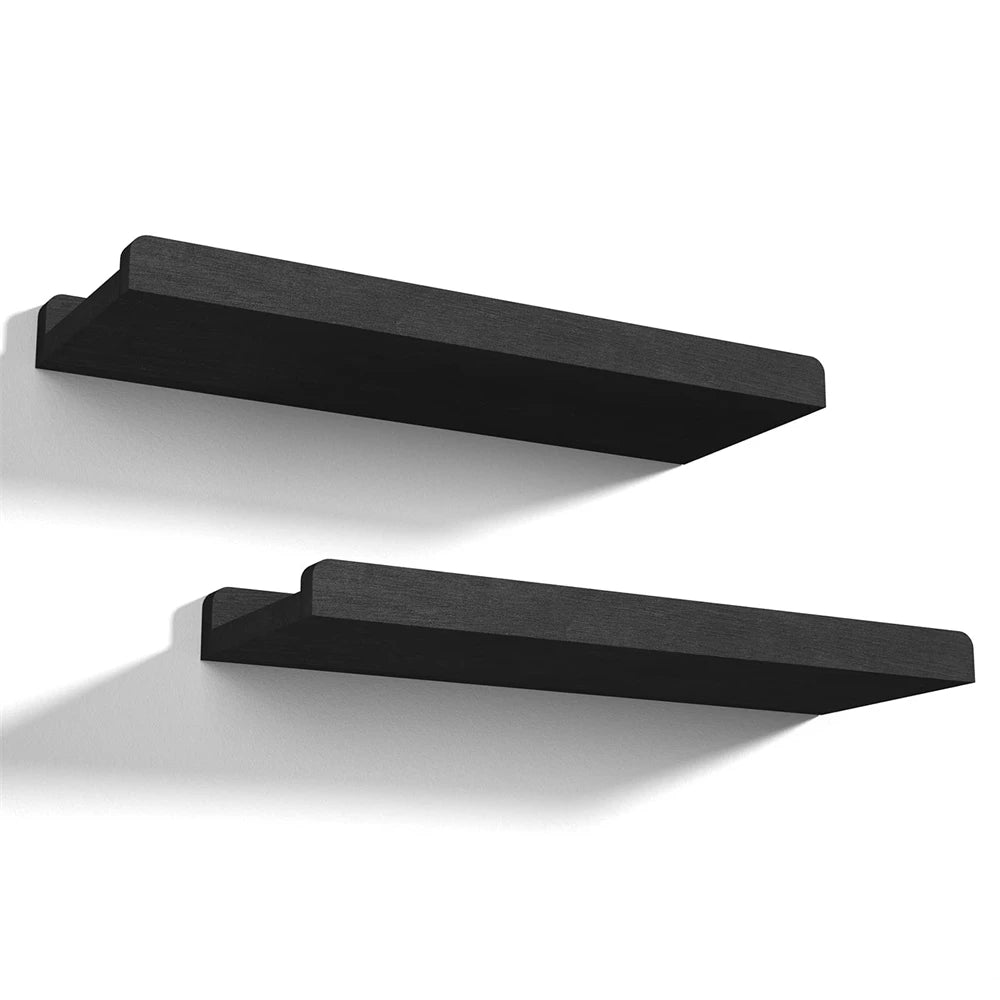Wooden Floating Shelves Set of 2 Wall Mounted