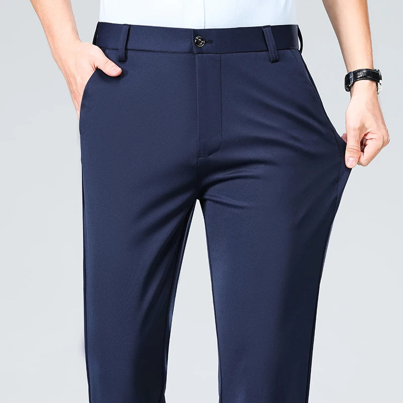 Men's Summer Casual Suit Pants Plus Size 28-42
