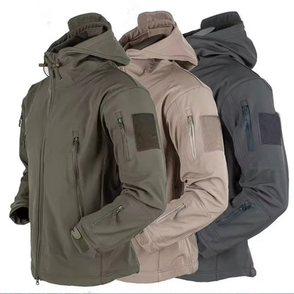 Military Soft Shell Jacket Men Tactical Waterproof