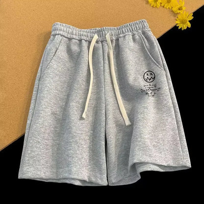 M-8XL Cotton Polyester Casual Wide Leg Shorts for Men