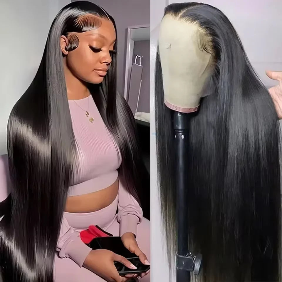 Bone Straight Lace Frontal Human Hair Wig 250 Density