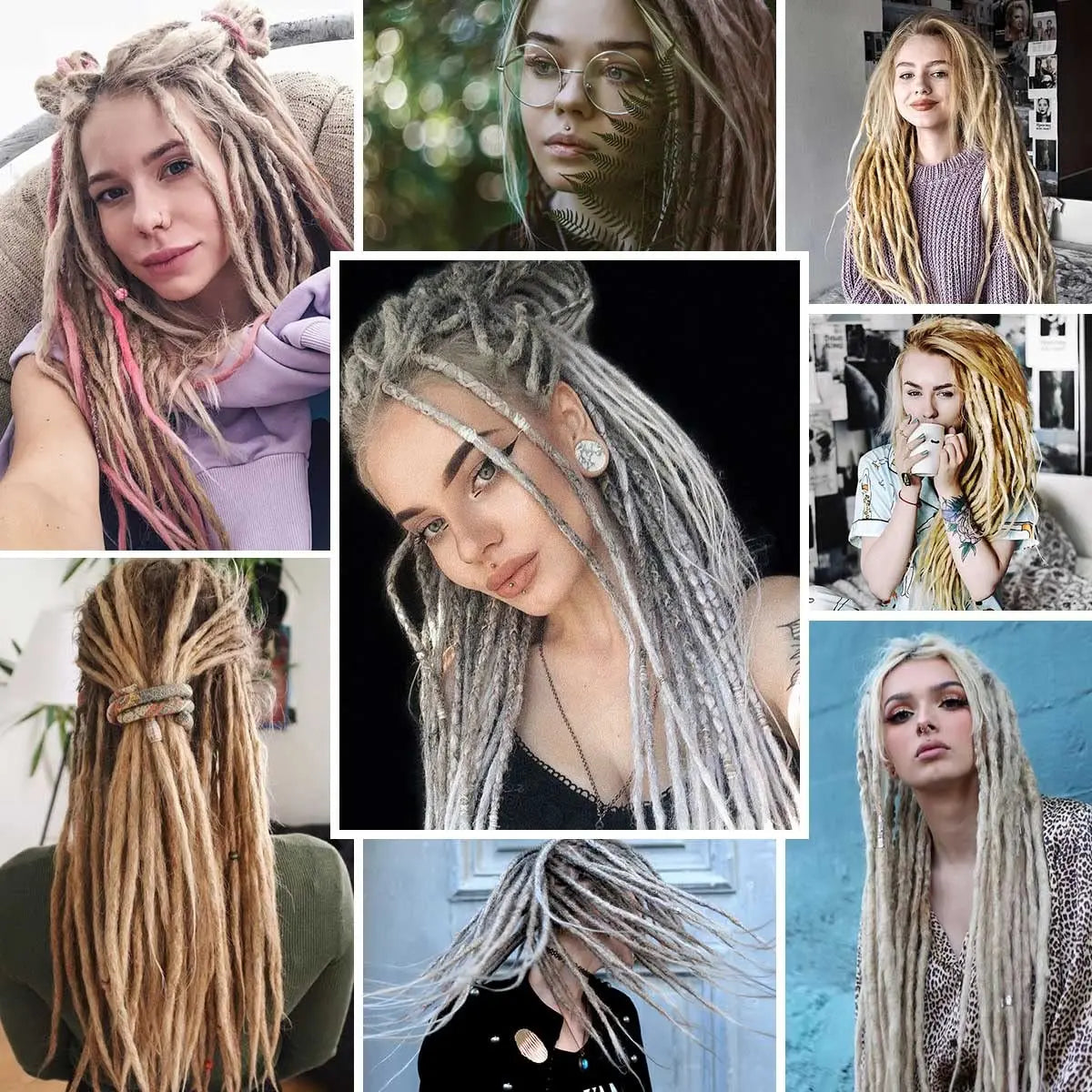 24 Inch Ombre Synthetic Dreadlock Extensions 10 Strands