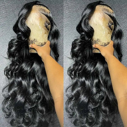 13x6 Lace Front Human Hair Wig Body Wave Black
