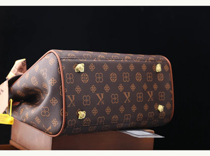 Women's Versatile PVC Handbag with Zipper Closure