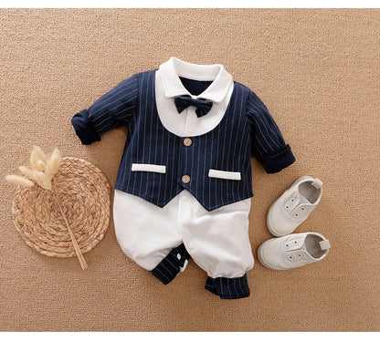 Cotton Long Sleeved Baby Jumpsuit for Boys and Girls