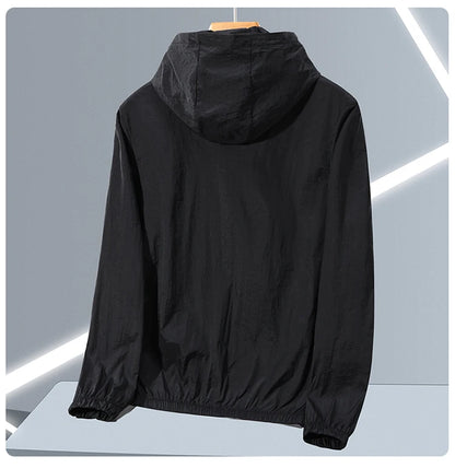 Men's Thin Ice Silk Hooded Sun Protection Jacket