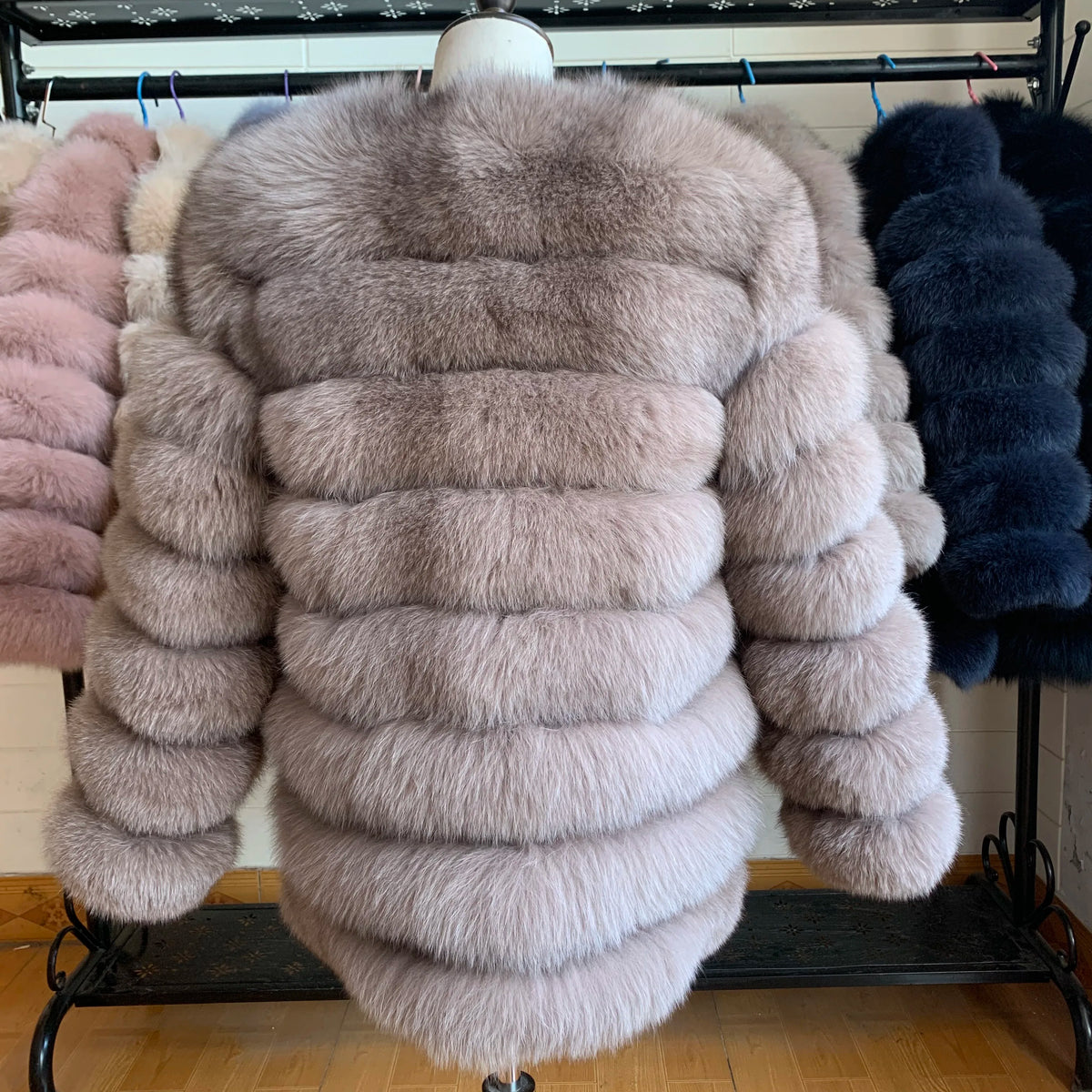 4in1 Real Fox Fur Coat for Women