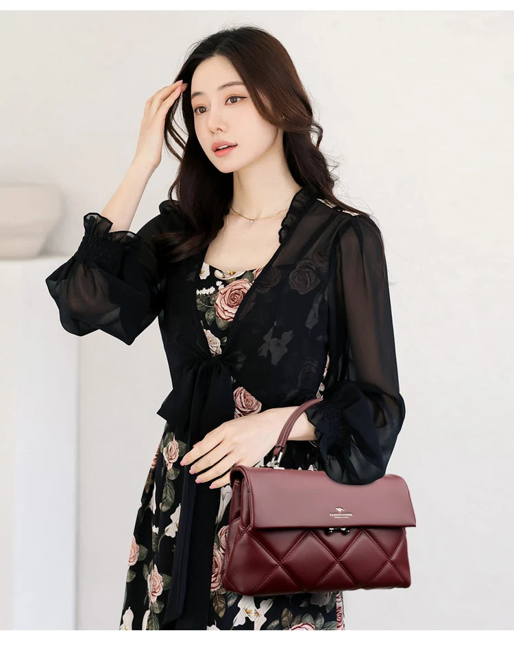 Women's Soft Leather Crossbody Handbag