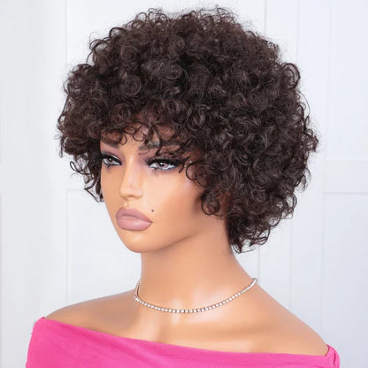Brazilian Afro Puff Pixie Bob Wig 99J Natural Brown