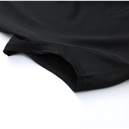Kpop Black Hollow Out Mini Dress Women Elegant Turtleneck