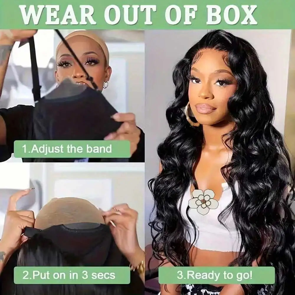 250% Body Wave Human Hair Wig 13x4 13x6 Lace Frontal