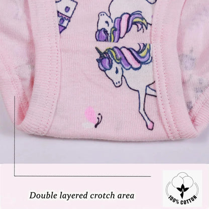 Children's Girls Cotton Unicorn Print Panties