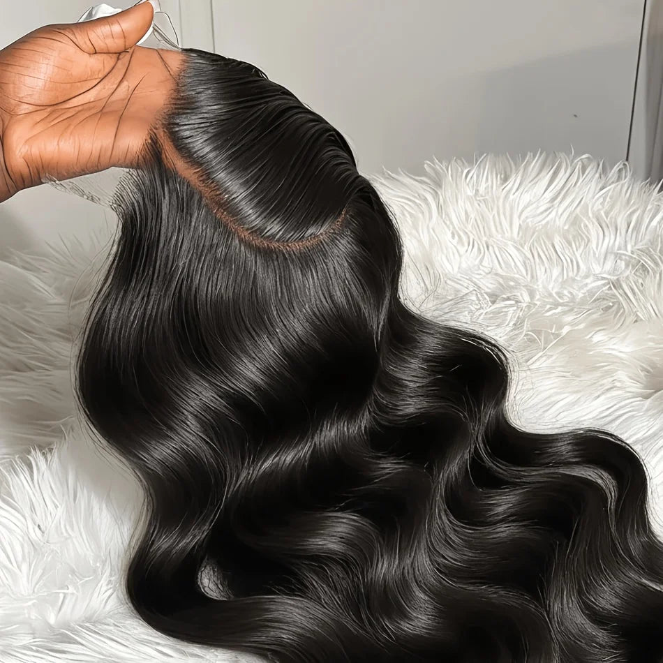 40 Inch Body Wave Human Hair Wig Natural Black