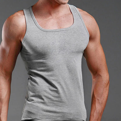 Plus Size Men Tank Tops Sleeveless Cotton Blend Vests