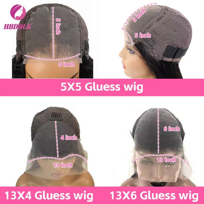 13x6 HD Lace Frontal Wig Human Hair Body Wave Natural Black
