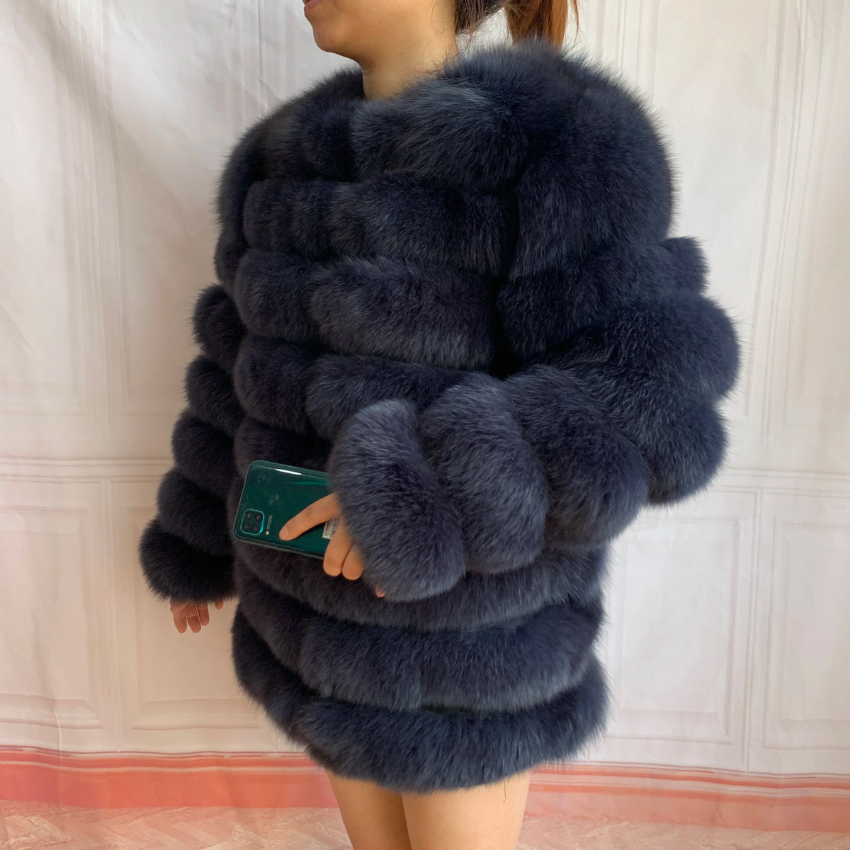 4in1 Real Fox Fur Coat for Women