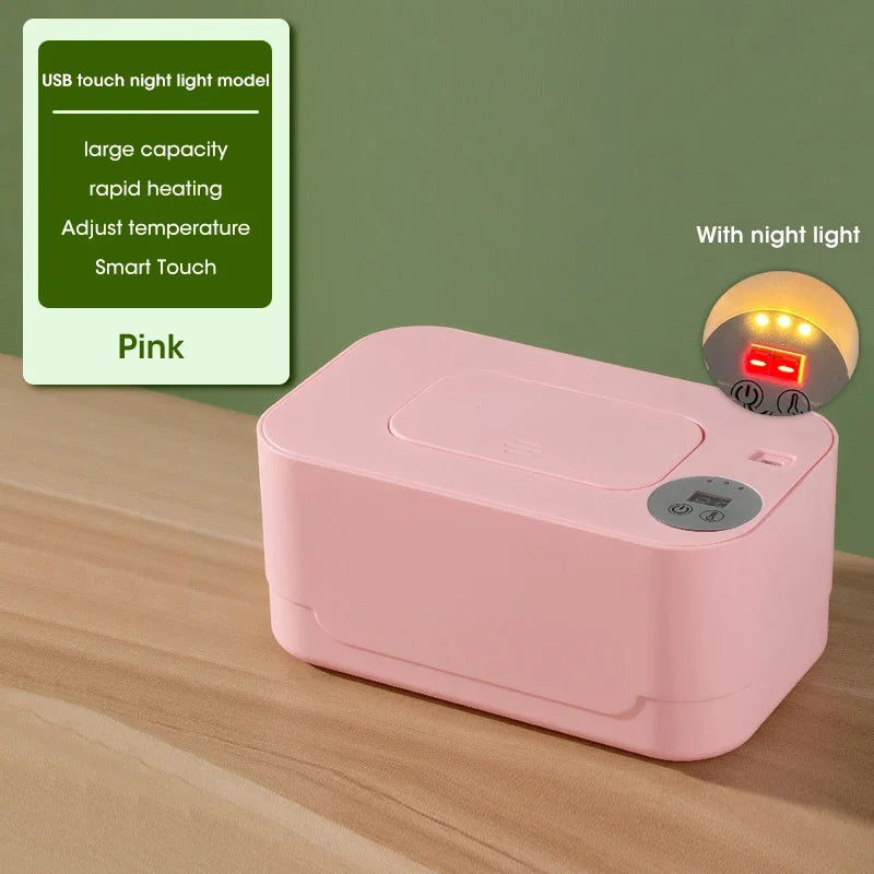 Baby Wipe Warmer with LED Display Portable USB Charge