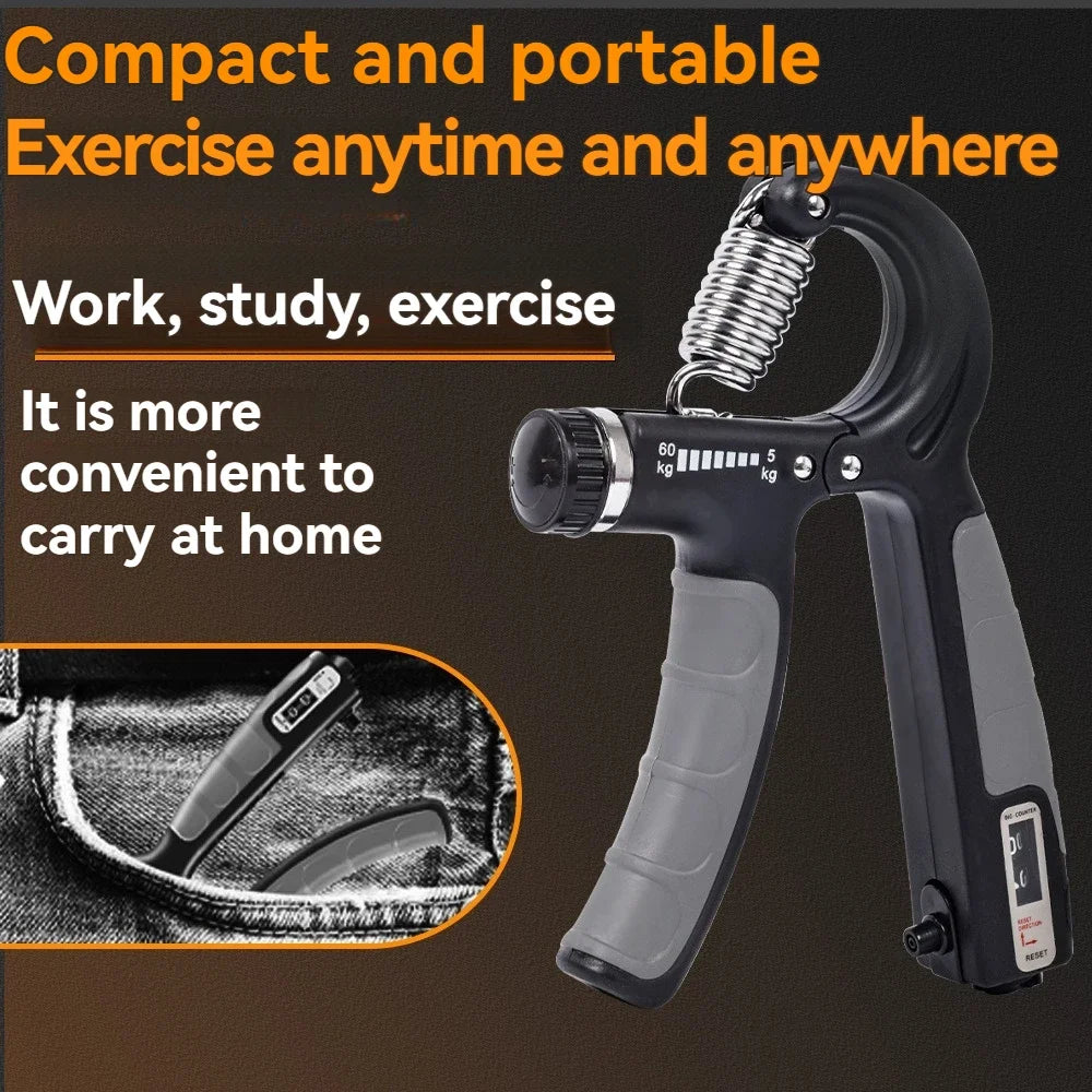 Adjustable Hand Grip Strength Trainer with Counter