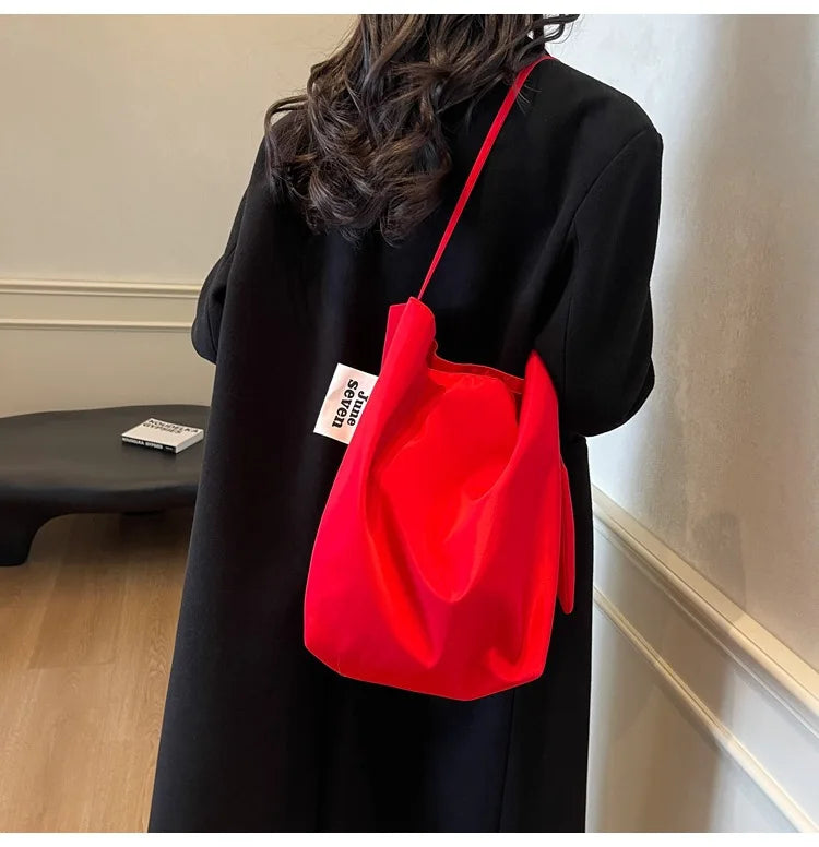 Large Capacity Nylon Tote Shoulder Bag for Women