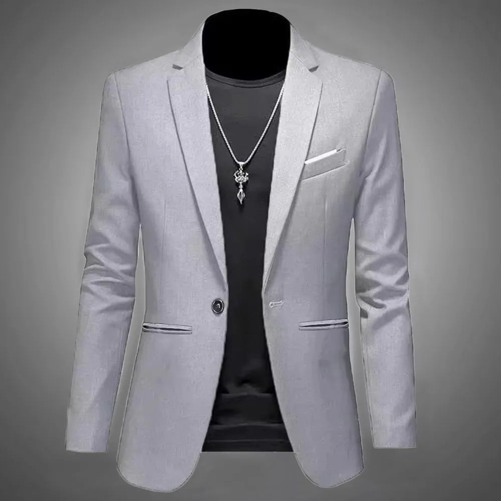 Men's Slim Fit Non-Ironing Casual Suit Jacket
