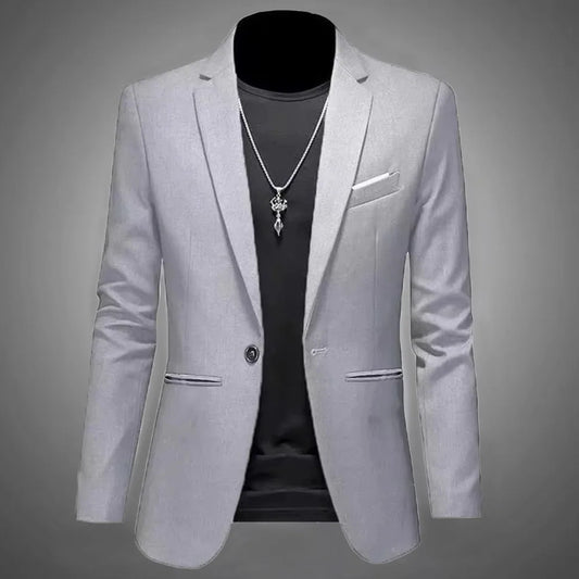 Men's Slim Fit Non-Ironing Casual Suit Jacket
