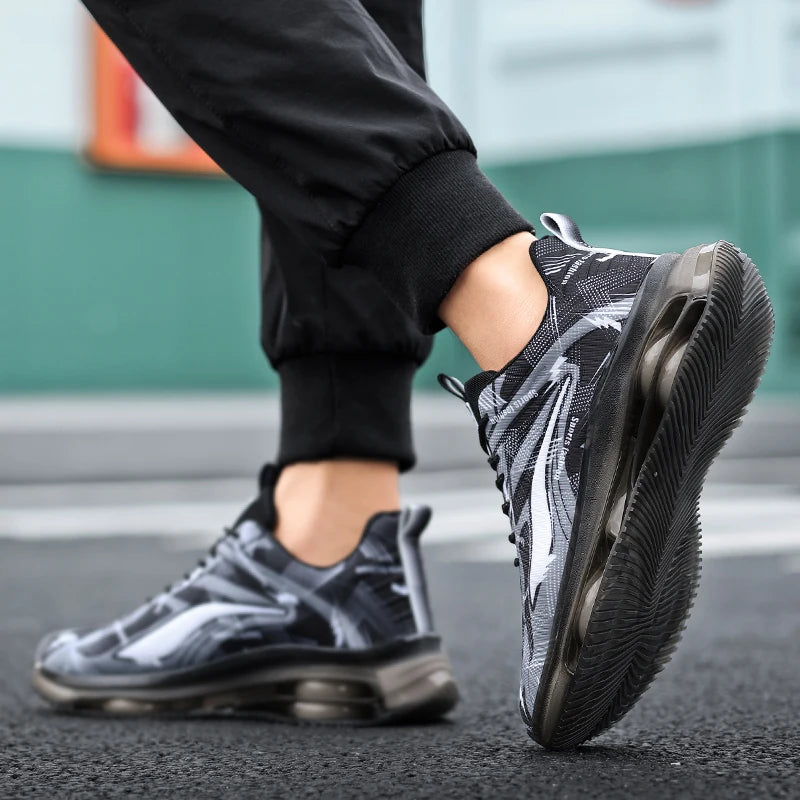 Men's Basketball Shoes with Air Cushioning and Breathable Mesh